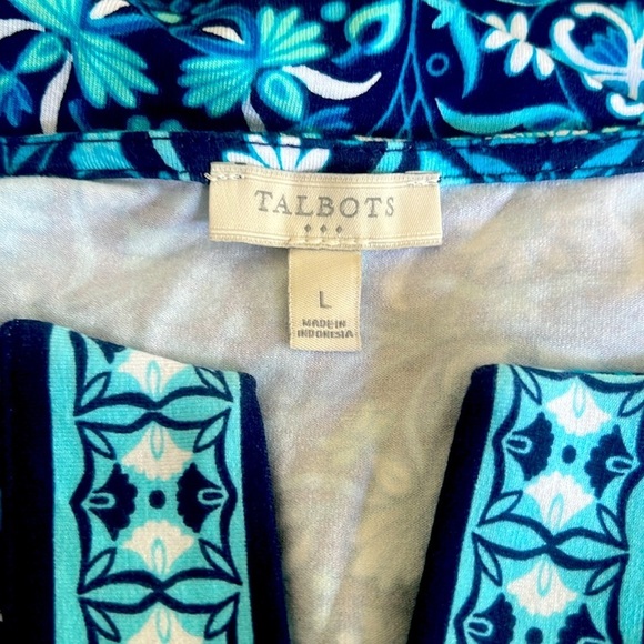 Talbots Blue Patterned Mini Dress - Picture 3 of 7